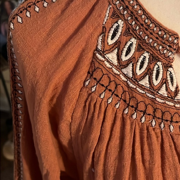 Free People Boho Tasseled Applique Dress - Picture 7 of 12